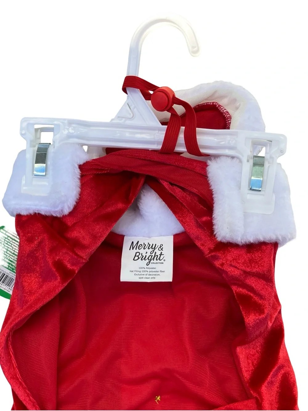 Merry & Bright Holiday Pet Apparel Santa Suit Claus Xmas Hat Medium Dogs Holiday